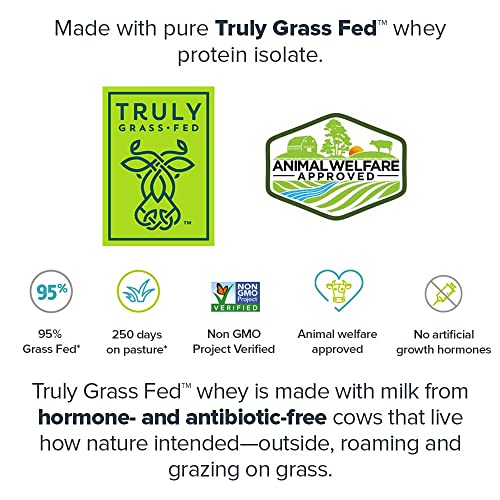 LEGION Whey+ Whey Isolate Protein Powder from Grass Fed Cows - Low Carb, Low Calorie, Non-GMO, Lactose Free, Gluten Free, Sugar Free, All Natural Whey Protein Isolate, 30 Servings (Vanilla)