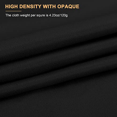 Aimosen 10x10 FT Black Backdrop Background for Photography, Large Black Photo Backdrop Curtain Drapes, High Density Polyester Fabric Black Screen for Party Portrait Photoshoots Booth Video Studio