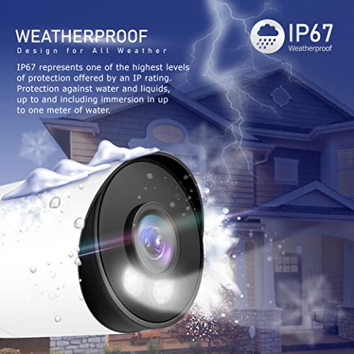 Marquis HD 6MP PoE IP Color vu Bullet Camera 24/7 Color Night SonyStarvis Sensor w/Audio and SD Card Slot IP Security Camera IP67 Weatherproof Wide Angle 2.8mm (SDCard Not Included)