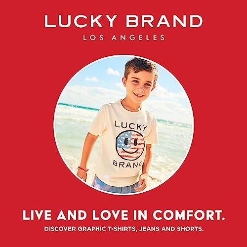 Lucky Brand Boys' Pull-On Cargo Shorts, Drawstring Closure, Irish Cream Camo GC04, 6