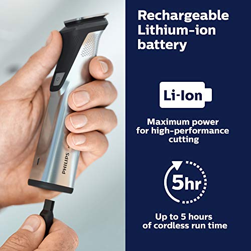 Norelco Philips Multigroomer All-in-One Trimmer Series 7000, 23 Piece Mens Grooming Kit, Trimmer for Beard, Head, Body, and Face, NO Blade Oil Needed, MG7750/49