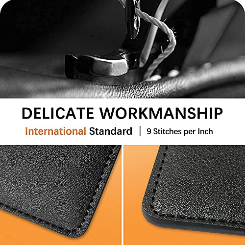 Phone Card Holder, Leather Phone Wallet Stick On, Card Holder for Back of Phone Credit Card Holder for Phone Case Compatible with Most of Cell Phone (iPhone, Samsung) - 2Pack Black