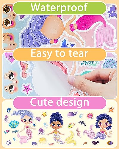 24 Pcs Make Your Own Animal Sticker Sheets for Kids, 2 Sheets 12 Animals Stickers with Safaris, Sea Animals Face Stickers for Kids Toddlers Crafts Activities Gift Bags Birthday Party Favors Supplies