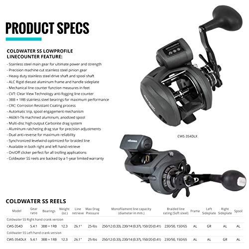 Okuma Reels Coldwater Ss Lowprofile 3Bb+1Rb 5.4:1