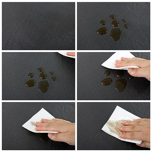 Round Vinyl Fitted Tablecloth with Flannel Backing Elastic Edged Table Cloth Waterproof Oil-Proof Plastic Table Cover (Lemon, Fits Table up to 27"-31" Diameter)