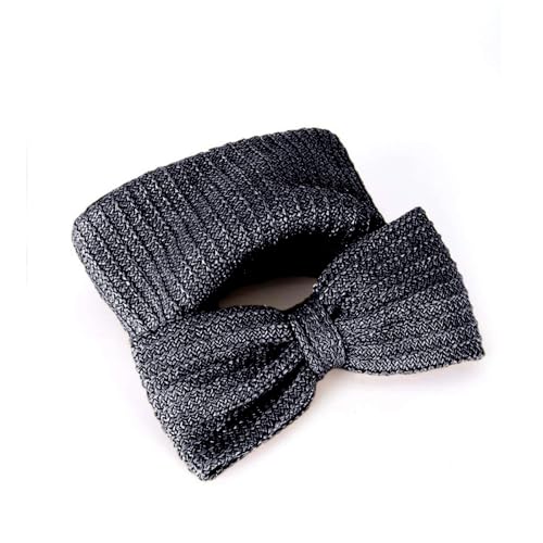 YYW Women Straw Clutch Purse Woven Bowknot Envelope Handbag Wedding Clutch Bag for Vocation Party (Black)
