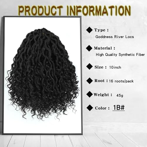 Purple Boho Goddess Locs Crochet Hair 8 Packs 22 inch Purple River Locs Crochet Hair Boho Faux Locs Crochet Hair with Curly Ends Boho Faux Locs Synthetic Hair for Black Women(22inch T1B/Purple#)