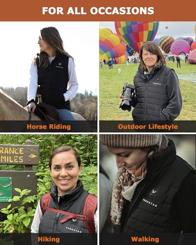 Venustas [Upgraded Battery Women's Heated Vest with Battery Pack, Up to 12HRS of Run-time, Warmer Quilted Vest for Outdoor