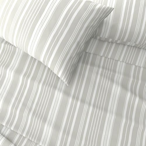 Great Bay Home 4-Piece Full Coastal Microfiber Sheet Set - Nautical-Printed, Ultra-Soft Sheets - Beach-Themed Bedding Sheets & Pillowcases (Anchor)