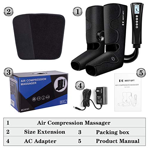 Foot and Leg Massager with Heat, Best Gifts for Mom, Dad, Women, Men and Elder, Foot and Leg Air Compression Massager for Muscle Fatigue