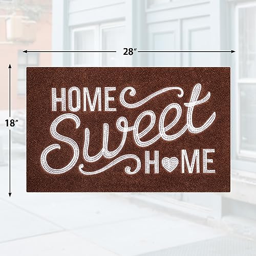 AAZZKANG Yellow Door Mat Outdoor Indoor Decorative Home Sweet Home Doormat with Non Slip Rubber Backing Ultra Absorb Mud Easy to Clean Entryway Mats