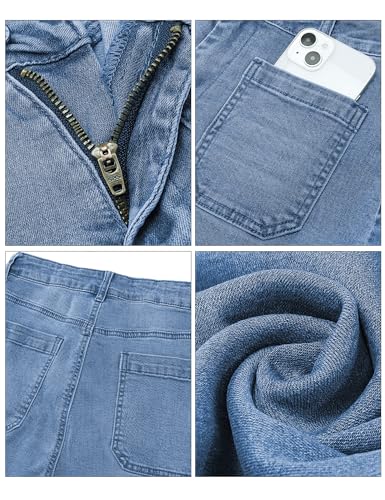 luvamia Wide Leg Jeans for Women Trendy High Waisted Flare Jeans Cropped Denim Pants Stretchy Baggy with Patch Pockets High Rise Wide Leg Jeans for Women Pink Flare Jeans Pink-A-Boo Size 20 Size 22