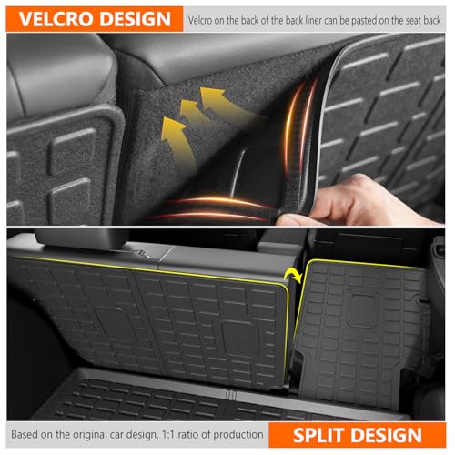 powoq Cargo Mat Compatible with 2018-2024 Chevrolet Equinox GMC Terrain Trunk Mat Backrest Trunk Liner TPE Cargo Liner Replacement for 2018-2024 Chevy Equinox GMC Terrain Accessories