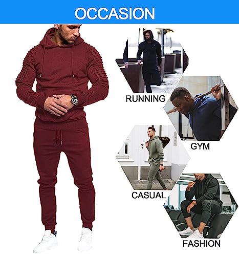 COOFANDY Men's Sweatsuit 2 Piece Sport Hoodie Athletic Suit For Sports Casual Fitness Jogging