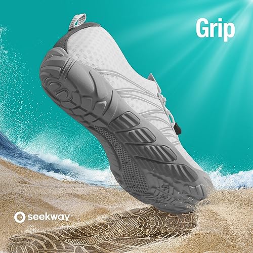 SEEKWAY Water Shoes Sports Quick-Dry Barefoot Aqua Beach Pool Lake Swim Boating Hiking Surfing Men Women Purple SP001