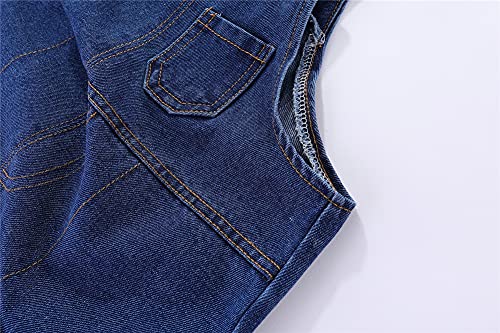 Mud Kingdom Baby Boys Cute Denim Overalls Adjustable Straps Blue 12-18 Months