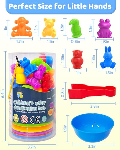 Oomloid Counting Animals Montessori Toys for 3 4 5 Years Old Boys Girls, Preschool Learning Activities Kindergarten Educational Sensory Toys Gifts for Kids Toddlers Ages 2-4, 3-5, 4-8