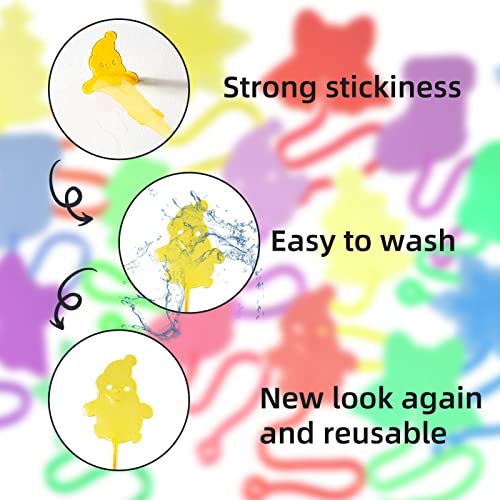 Mchochy 28pcs Christmas Sticky Hands Toys for Kids, Christmas Styles Stretchy Toys for Christmas Stocking Stuffers, Gifts, Pinata Fillers, Party Favors for Kids