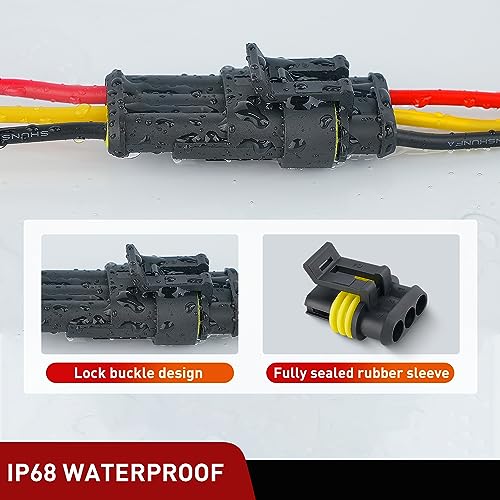 Nilight 622PCS 1 2 3 4 5 6 Pin Electrical Connector Plug Male Female Terminal Wire Connector Waterproof Quick Connect Set for Car Truck Motorcycle Marine Boat 43 Sets