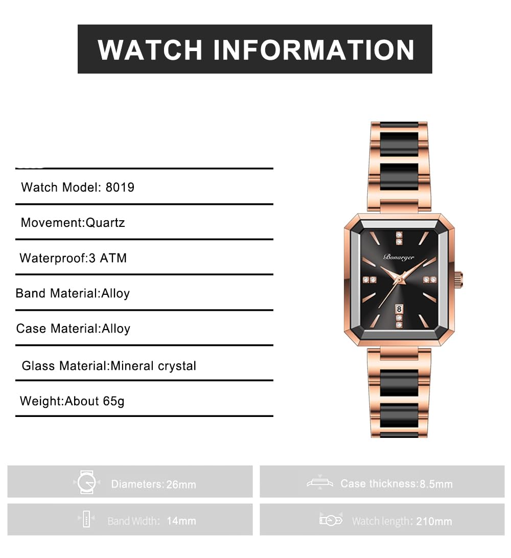 BESTKANG Classic Simplicity Rectangle Women Watches Elegant Ladies Dress Watches with Unique Stainless Steel Band