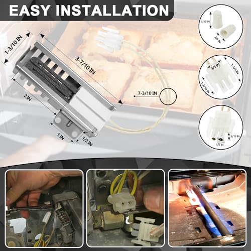 【Upgraded】DG94-00520A Gas Range Oven Flat Igniter Oven Igniter for Samsung Gas Stove NX58F5500SS,NX58H5600SS,NX58h9500WS,Replaceable WB13K21 2692271 AP5577941 EAP4241428 PS4241428 AP2634719 by Cenipar