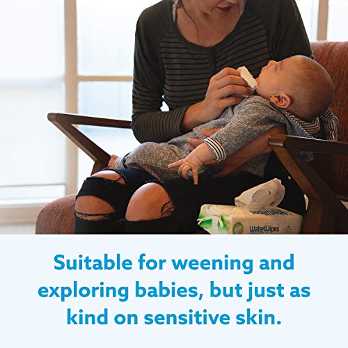 WaterWipes Plastic-Free Textured Clean, Toddler & Baby Wipes, 99.9% Water Based Wipes, Unscented & Hypoallergenic for Sensitive Skin, 60 Count (1 pack)
