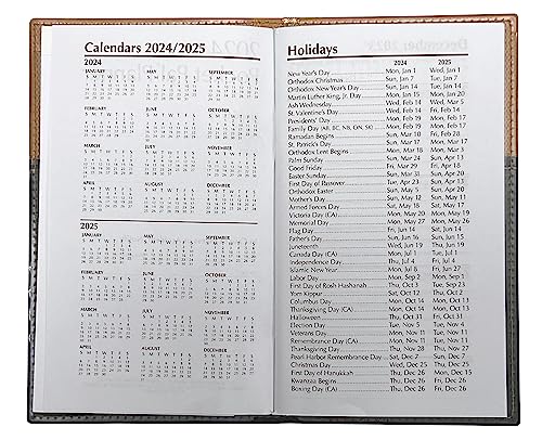 BookFactory 2024 Weekly Pocket Calendar/2024 Weekly Calendar/2024 Planner Calendar/Weekly Agenda Organizer - Calendar with Notepad (CAL-2024-POCKET(Organizer))