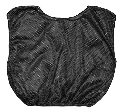 Champion Sports Adult Mesh Practice Scrimmage Vest, Black (Pack of 12)