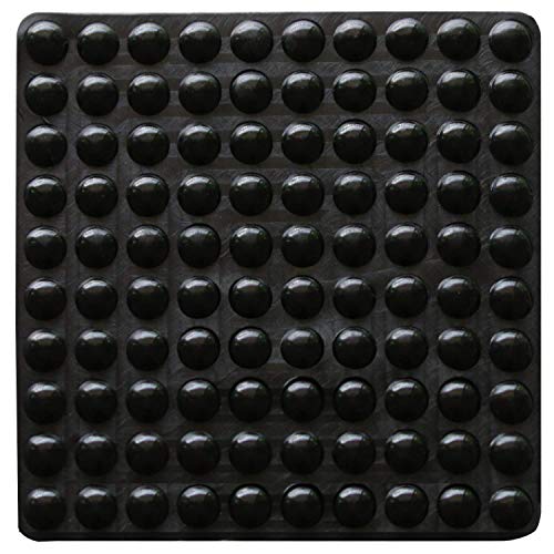 LLRY 100 Pieces Rubber Feet Pads Adhesive Buffer Pads Door Bumpers Self Stick Noise Dampening Pads Small Clear Soft Close Cabinet & Furniture Bumpers 9 mm Diameter x 3 mm (Black)
