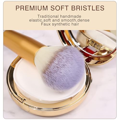 VANDER Makeup Brushes, 24pcs Premium Synthetic Makeup Brush Set for Foundation, Professional Eyeshadow, Eyeliner, Concealer Make up Brush Kit (Without Makeup Bag) Champagne