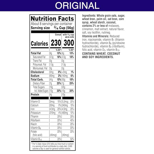 Kellogg's Cracklin' Oat Bran Breakfast Cereal, Fiber Cereal, Family Cereal, Original (3 Boxes)