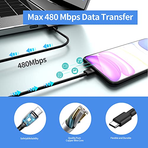 2Pack 45W USB C Super Fast Charger, Android Phone Wall Charger Fast Charging with 5FT USB Type C Cable for Samsung Galaxy S24 S23 Ultra/S23+/S22 Ultra/S22+/S22/S20/Note 10/20 (10FT-2Pack)