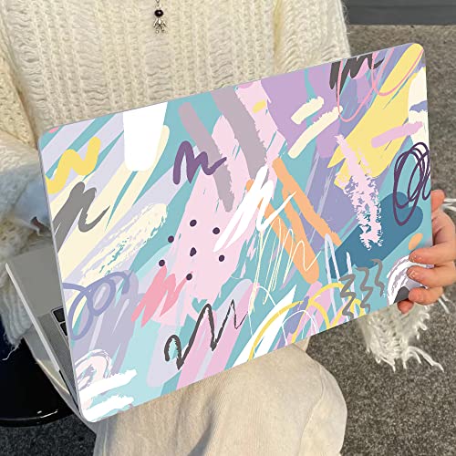 LCMOCICO for MacBook Pro 13 Inch Case 2022 2021 2020 A2338 M2 M1 A2251 A2289 Touch Bar & Touch ID, Crystal Black Printed Pattern Plastic Hard Case Keyboard Cover Screen Protector, Gold Black Flower