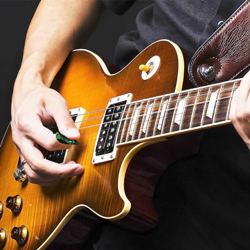 Augshy Guitar Picks, 150 Pack Premium Celluloid Guitar Pick Variety Pack Includes Thin, Medium & Heavy Gauges for Electric Guitar, Acoustic Guitar, Bass(0.46 0.71 0.96mm)