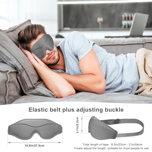 Clbxzwc 3D Advanced Eye Mask for Sleeping, Ultra Delicate Soft Skin Friendly Eye mask,100% Blackout Sleep Eye Mask for Sleep, Eyelash Extension Sleep mask, Sleeping Eye Masks for Men and Women