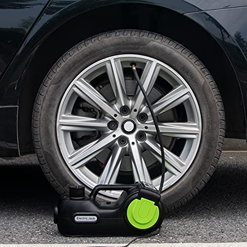 E-HEELP Electric Car Jack Kit 5T 12V Hydraulic Tire Jack with Double Cylinder Air Pump & LCD Touch Screen & Impact Wrench Portable Car Lift for Tire Changes and Roadside Emergencies