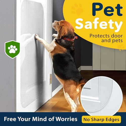 PROTECTO 18x12 Door Protector from Dog Scratching – Cat & Dog Scratch Guard for Indoor/Outdoor Use Easy Install on Doors, Walls, Glass & Screens