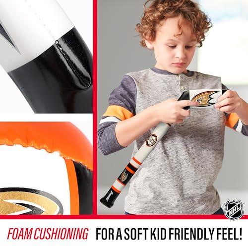 Franklin Sports Washington Capitals NHL Mini Soft Hockey Stick Set - NHL Team Soft Foam Mini Hockey Stick and Ball Set - Great Toy for Kids