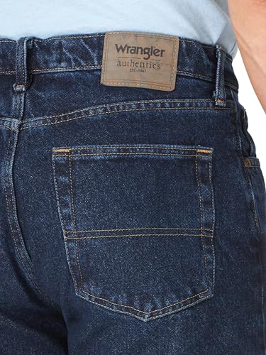 Wrangler Authentics Men's Classic Relaxed Fit Five Pocket Jean Short, Dark Rinse, 52