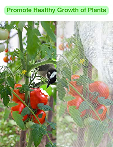 wohohoho 5 Packs Garden Plants Fruits Blueberry Protection Netting Cover Bags with Drawstring, 3.3Ft x 2.6Ft Fruit Tree Plant Netting to Prevent Blueberry Tomato Fruits Plants from Squirrel Bird Deer