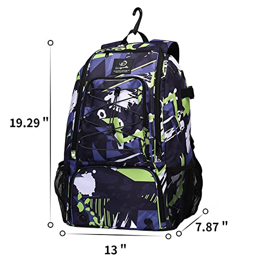 wpole Sports Baseball&Softball Bat Bag For Youth|Adults, Baseball Equipment Backpack Bag with Shoe Compartment,Fence Hook,Holds Bat, Helmet, Glove
