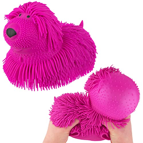 Expressions 1pc Shaggy Dog Squeeze Toy - Squishy Pet Dog - Novelty Fidget Toys, Anxiety Relief Items, Sensory Toys & Stress Relief Dog Toy, Fidgets for Adults