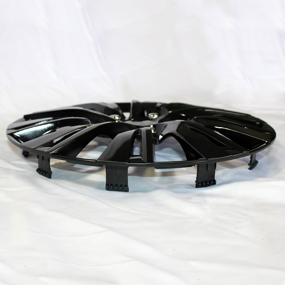 Set of 4 15" 10 Split Spoke Wheel Covers - Gloss Black