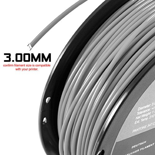 HATCHBOX ABS 3D Printer Filament, Dimensional Accuracy +/- 0.05 mm, 1 kg Spool, 3.00 mm, Black