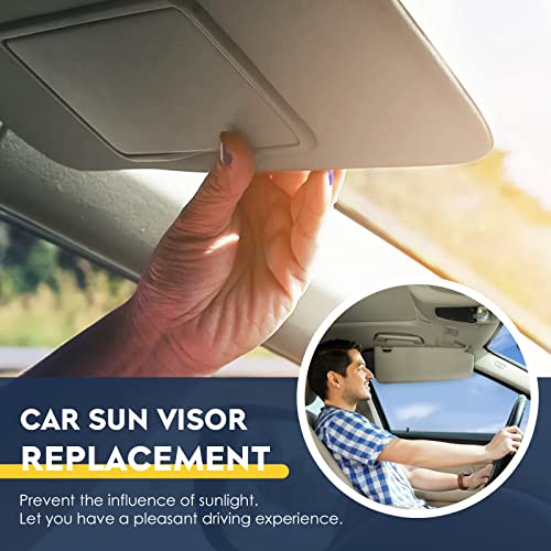 Left Driver Side Sun Visor with Vanity Light Fit for Honda Accord 2008 2009 2010 2011 2012, Replace for 83280TA0A91ZB Beige