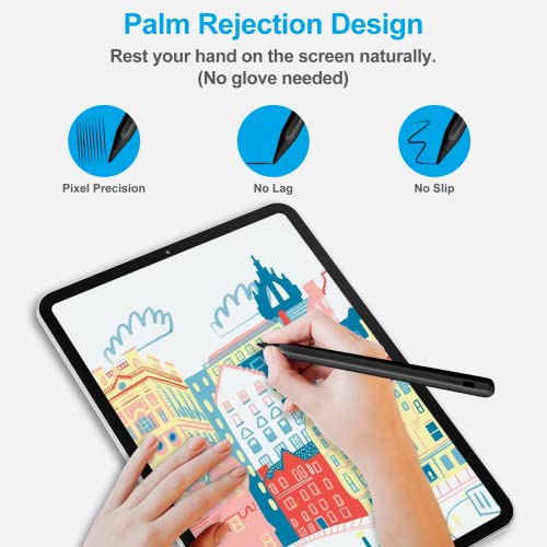 Stylus Pen for iPad (2024-2018), iPad Stylus Pencil with Palm Rejection, Compatible with Apple iPad Air 11"/13"(M2)/5/4/3 Gen, iPad Pro 11"/13"(M4)/11/12.9 inch, iPad/10/9/8/7/6 Gen, iPad Mini 5/6