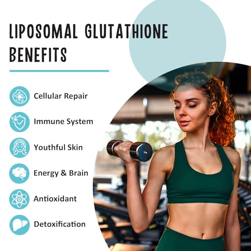 2400 MG Liposomal Glutathione Softgels, Max Absorption, Active Form L-Glutathione Reduced (GSH), with Hyaluronic Acid, Resveratrol, Master Antioxidants for Detox, Brain, Immune System, 60 Softgels