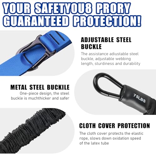 Pull Up Assistance Bands, Heavy Duty Assisted Pull Up Bands for Pull Up Assist, Adjustable Weight/Size with Fabric Feet Mats, Upgrade Pull Up Assist Bands for Strength Training