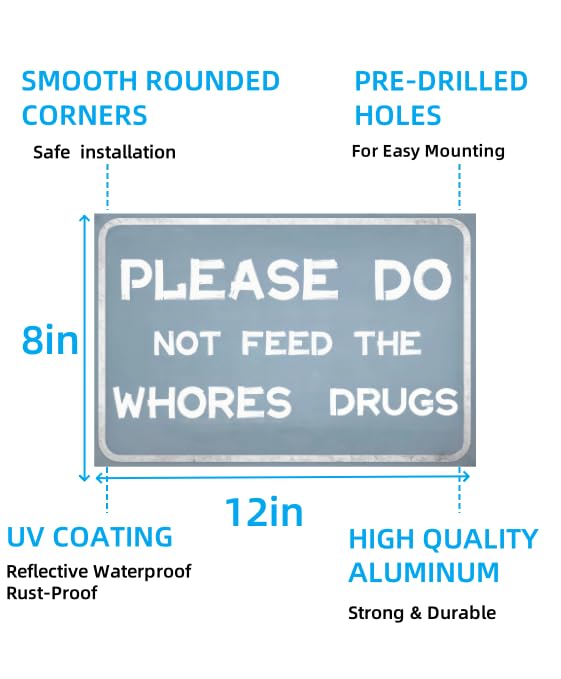 Carastora Vintage Funny Sign - Metal Tin Sign for Den, Bar, Dorm, Bathroom or Garage Wall Decor, Funny Gift for Men, 8" x 12"