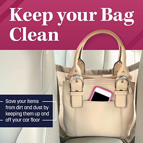 Car Cache – Car Purse Storage (Patented) with Pocket for Small Items - Dog Barrier Too